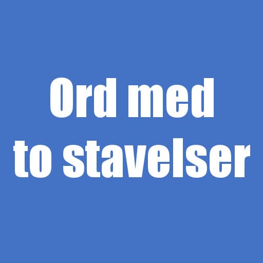 Ord med to stavelser